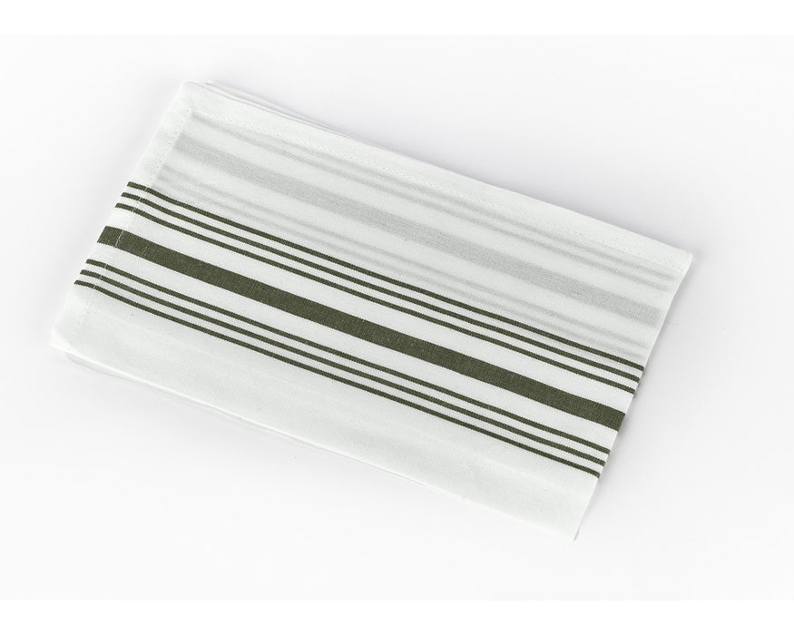 Striped Bistro Napkins, 100% Cotton, Multipurpose Restaurant Quality, Set of 12