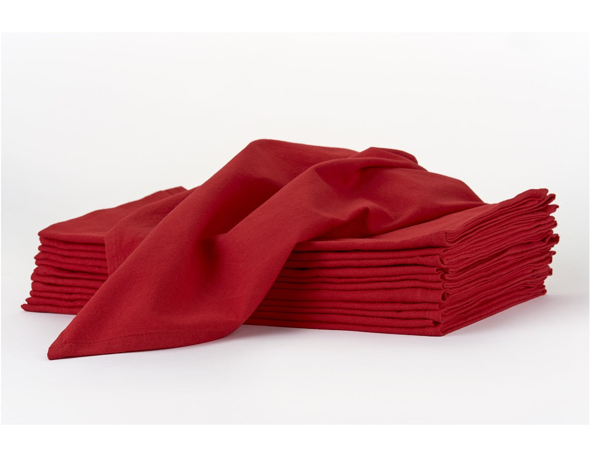  RIANGI Red Kitchen Towels - Set of 6 Cotton Dish