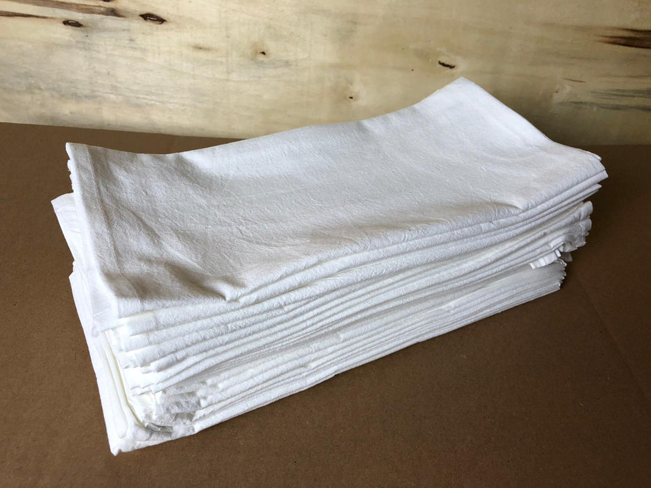WOVEN KITCHEN TOWELS SET OF 4, Black-White, 18''x28''.