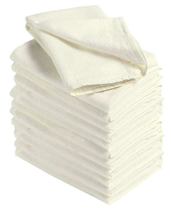 Unbleached Flour Sack Towels, Real Natural Tea Towels, Set of 12